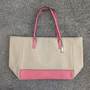 Coach Medium Colorblock City Saffiano Leather Tote